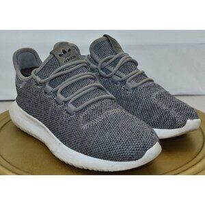 Adidas Youth Tubular Shadow Knit J Chalk Solid Grey Kids Shoes Size 4.5  -Flaws-